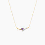 Collier Eva Or Jaune Amethyste Et Oxyde De Zirconium - Colliers Femme | Histoire d&rsquo;Or