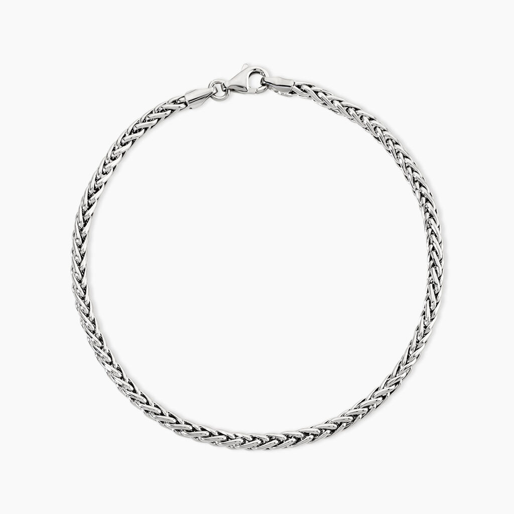 Bracelet Jany Maille Palmier Or Blanc - Bracelets cha&icirc;ne Femme | Histoire d&rsquo;Or