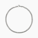 Bracelet Jany Maille Palmier Or Blanc - Bracelets cha&icirc;ne Femme | Histoire d&rsquo;Or