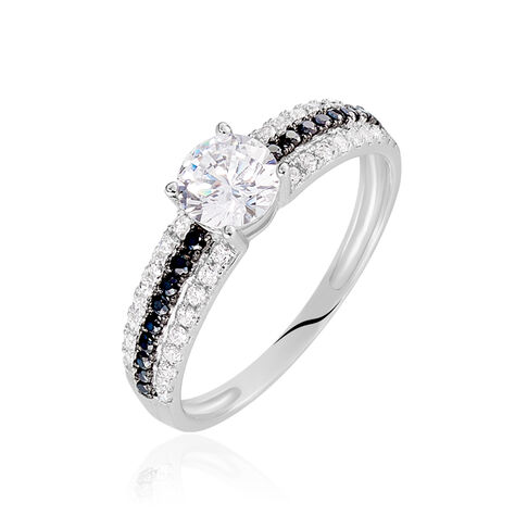 Bague Solitaire Katrina Or Blanc Oxyde De Zirconium - Bagues solitaires Femme | Histoire d&rsquo;Or