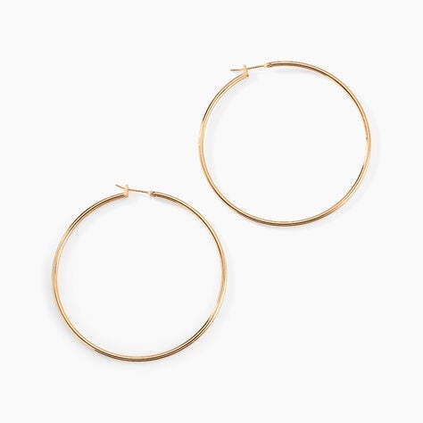 Cr&eacute;oles Ada Lisse Plaqu&eacute; Or Jaune - Boucles d'oreilles cr&eacute;oles Femme | Histoire d&rsquo;Or