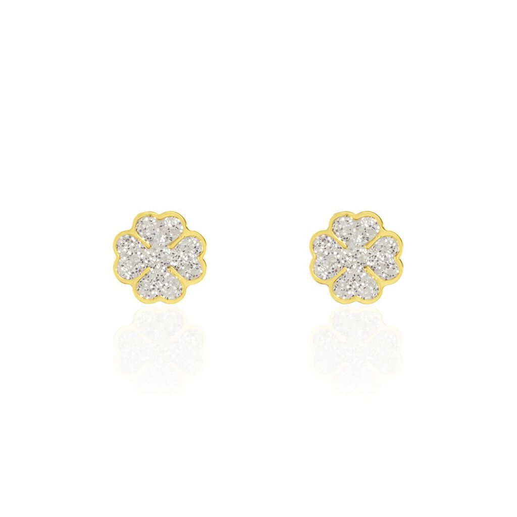 Boucles D'oreilles Puces Or Jaune Gontranie - Clous d'oreilles Femme | Histoire d’Or