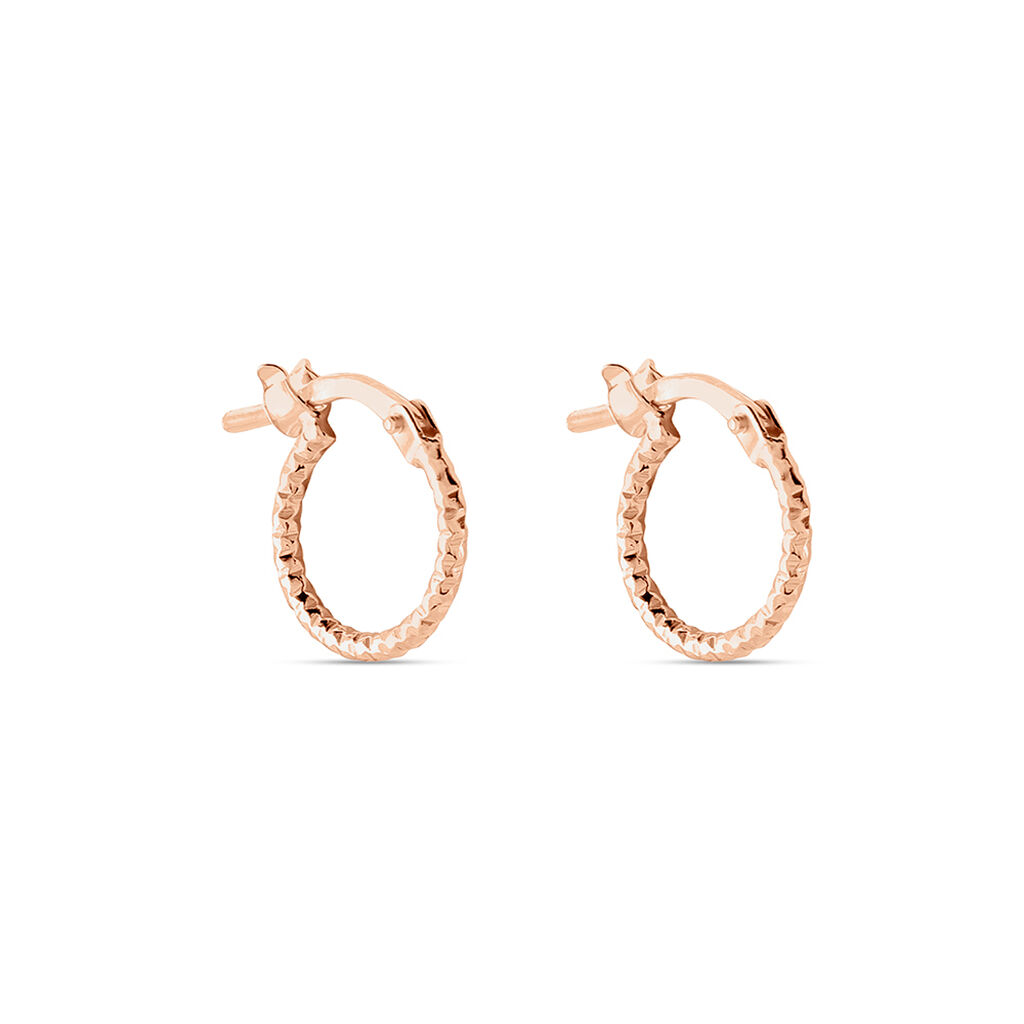 Créoles Valentine Argent Rose - Boucles d'oreilles créoles Femme | Histoire d’Or