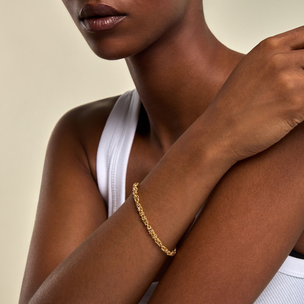 Bracelet Ravenelle Argent Dor&eacute; A L'Or 750/1000 - Bijoux sans pierre Femme | Histoire d&rsquo;Or
