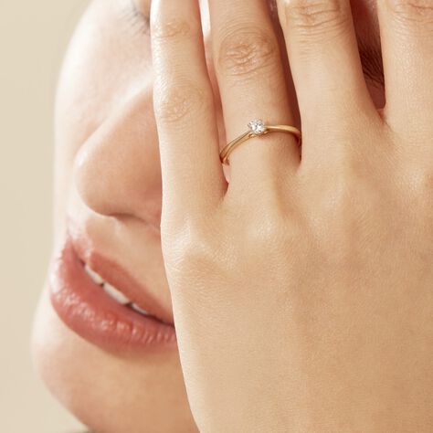 Bague Solitaire Aphrodite Or Jaune Diamant - Bagues solitaires Femme | Histoire d’Or