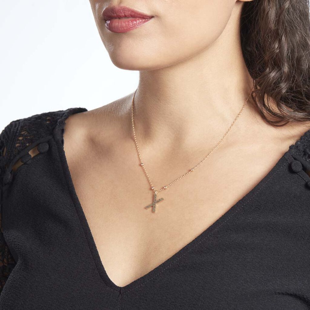 Collier Plaqué Or Jaune Lettra - Colliers fantaisie Femme | Histoire d’Or