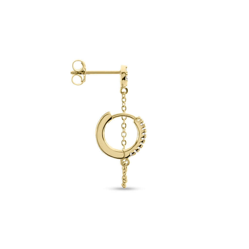 Bijou D'oreille Unitaire Plaqué Or Hesmee Oxyde De Zirconium - Boucles d'oreilles fantaisie Femme | Histoire d’Or
