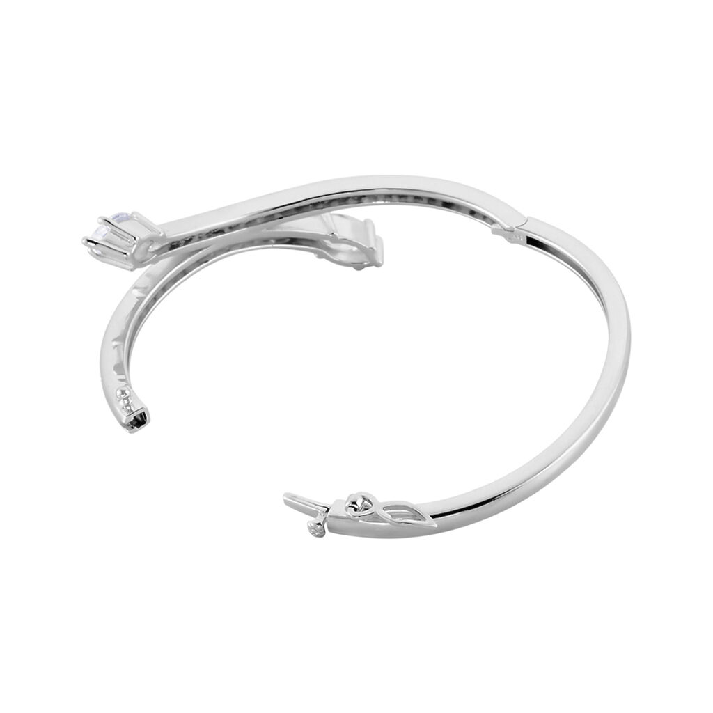 Bracelet Jonc Argent Nevarte Oxydes De Zirconium - Bracelets joncs Femme | Histoire d’Or