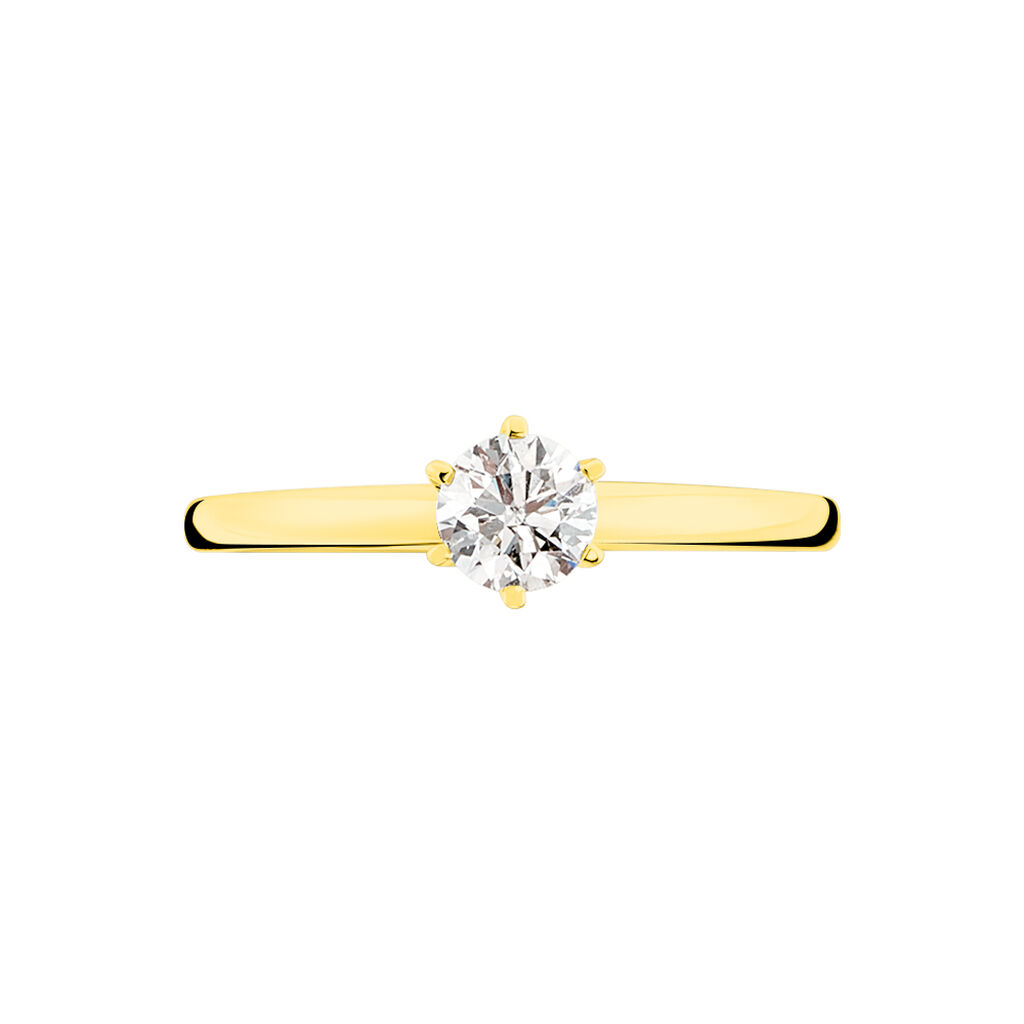 Bague Solitaire Natalia Or Jaune Diamant - Bagues solitaires Femme | Histoire d’Or