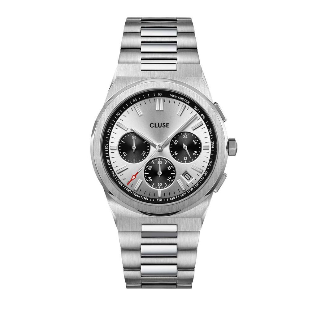 Montre Cluse Vigoureux Chrono Argenté - Montres Homme | Histoire d’Or