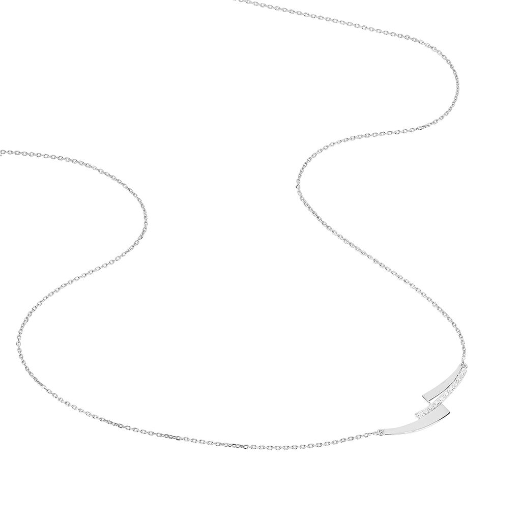 Collier Ainhoa Or Blanc Diamant - Colliers Femme | Histoire d’Or