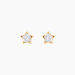 Boucles D'oreilles Puces Elais Etoile 0 Or Jaune Strass - Clous d'oreilles Femme | Histoire d&rsquo;Or
