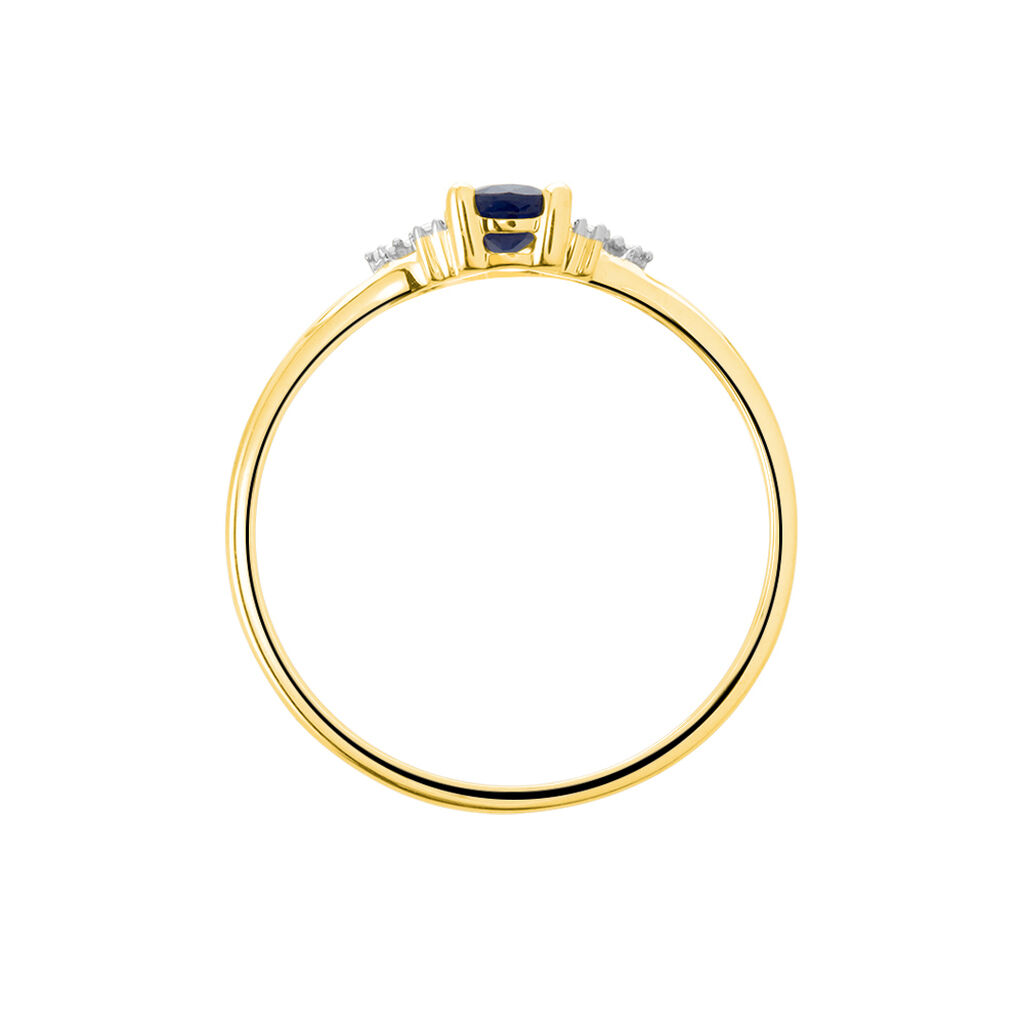 Bague Or Jaune Marie Saphir Diamants - Bagues solitaires Femme | Histoire d&rsquo;Or