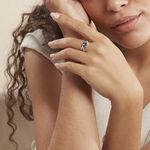 Bague Josyne Or Blanc Topaze Et Oxyde De Zirconium - Bagues solitaires Femme | Histoire d&rsquo;Or