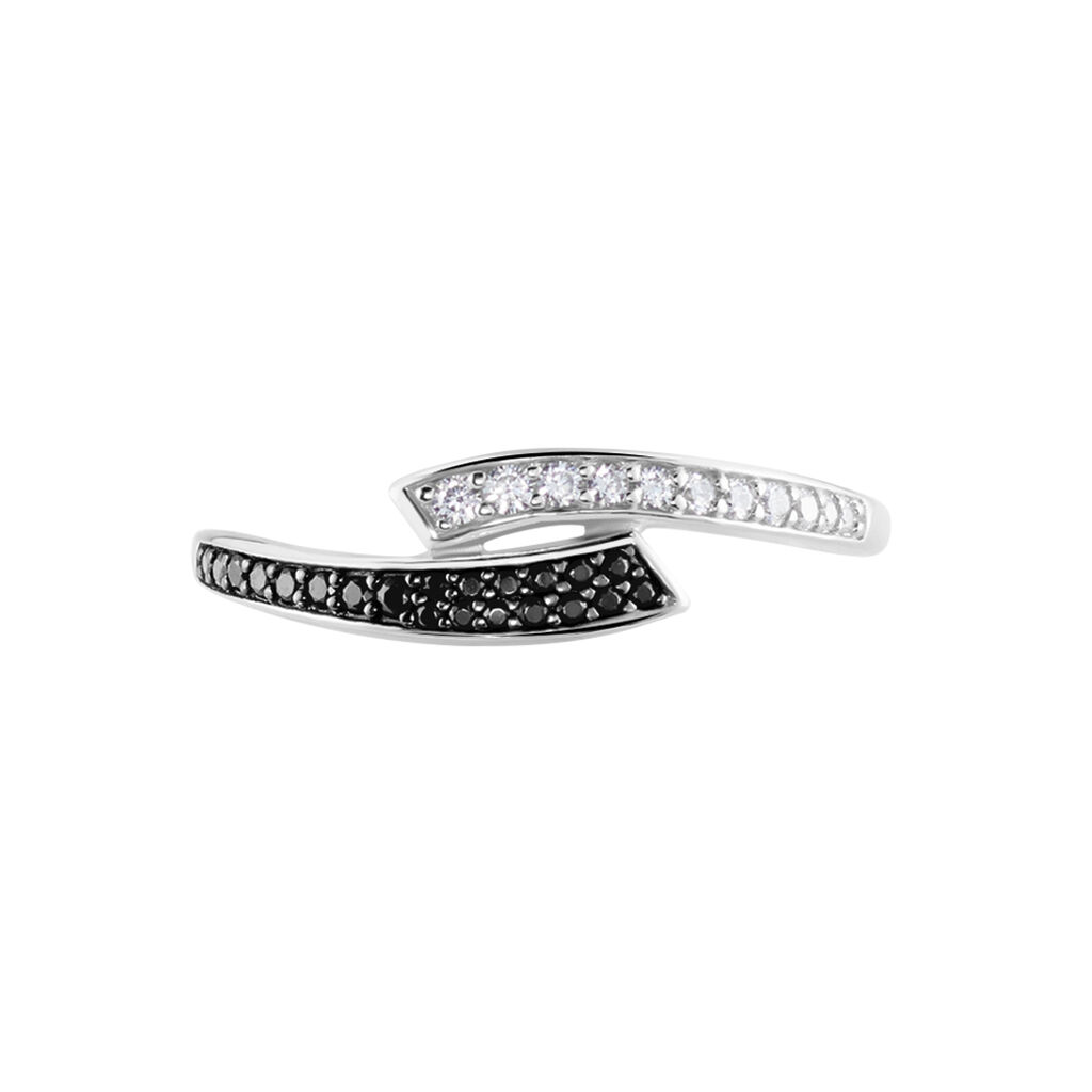 Bague Argent Blanc Agafya Oxydes De Zirconium - Bagues avec pierre Femme | Histoire d’Or