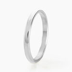 Alliance Alexyne Argent Blanc - Alliances Famille | Histoire d&rsquo;Or