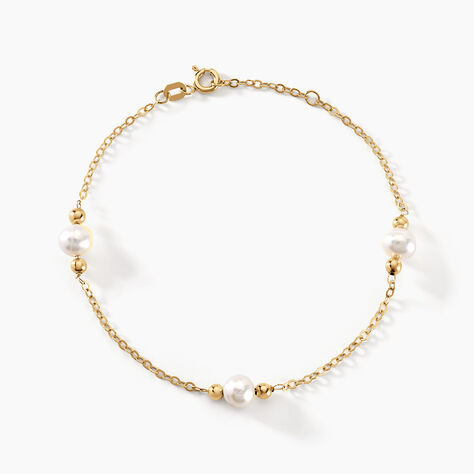 Bracelet Cannelle Or Jaune Perle De Culture - Bracelets Femme | Histoire d’Or