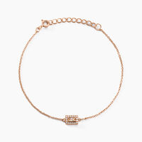 Bracelet Laurine Argent Rose Oxyde De Zirconium
