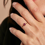 Bague Valentino Or Rose Rhodolite - Bagues solitaires Femme | Histoire d&rsquo;Or