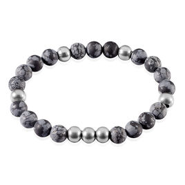 Bracelet Adonis Acier Blanc Pierre De Synthese - Bracelets fantaisie Homme | Histoire d’Or
