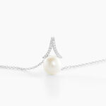 Collier Albine Argent Blanc Perle De Culture Et Oxyde De Zirconium - F&ecirc;te des m&egrave;res Femme | Histoire d&rsquo;Or