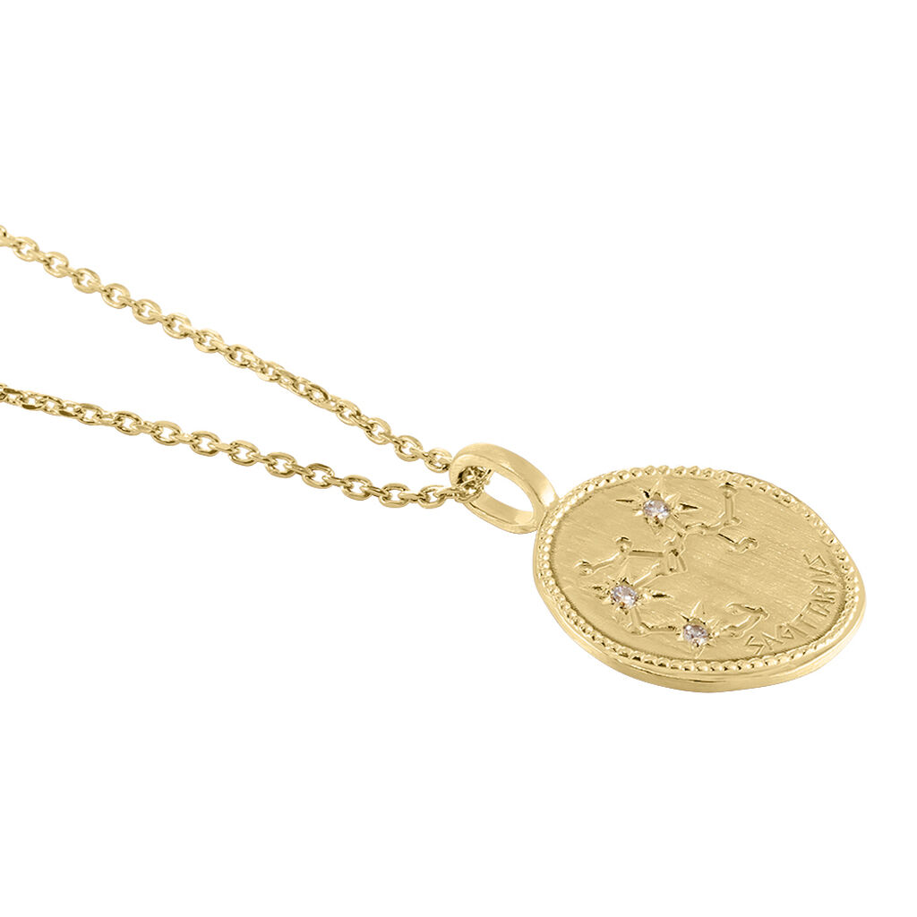 Collier Iago Plaqu&eacute; Or Oxydes De Zirconium - Colliers Zodiaque Femme | Histoire d&rsquo;Or