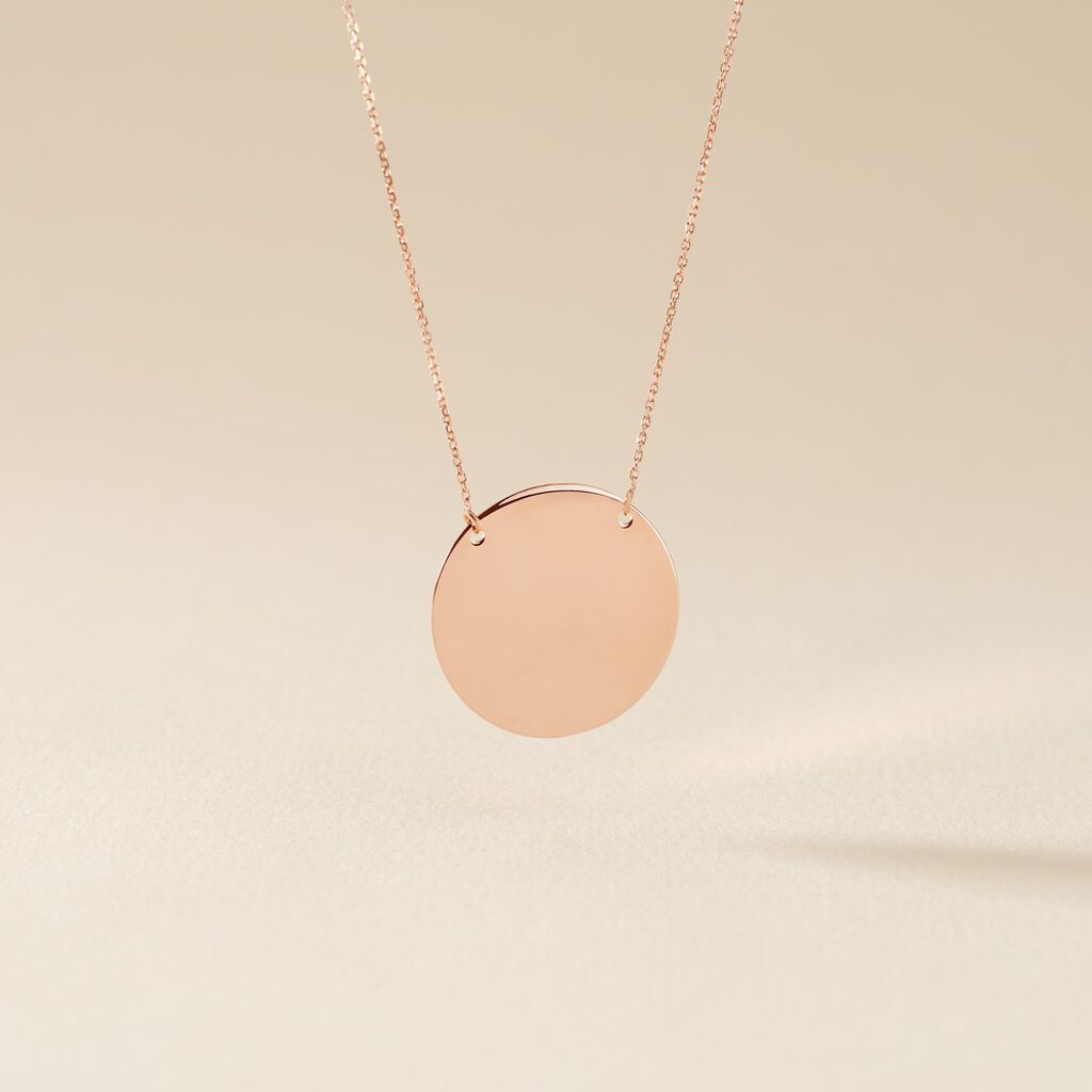 Collier Pastille Gravable Or Rose - Cadeaux de naissance Femme | Histoire d’Or