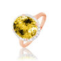 Bague Anna Or Rose Citrine Et Diamant