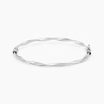 Bracelet Jonc Nathaelae Argent Blanc - Bracelets joncs Femme | Histoire d&rsquo;Or
