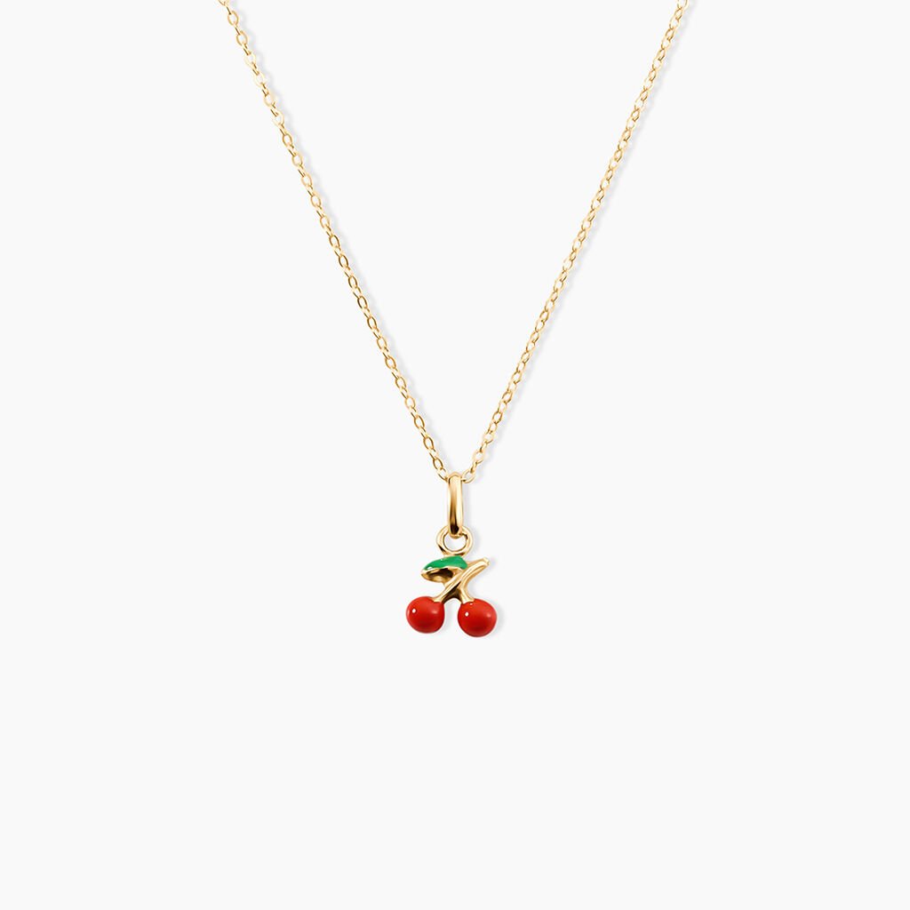 Collier Cherry Cerise Or Jaune - Colliers Enfant | Histoire d&rsquo;Or