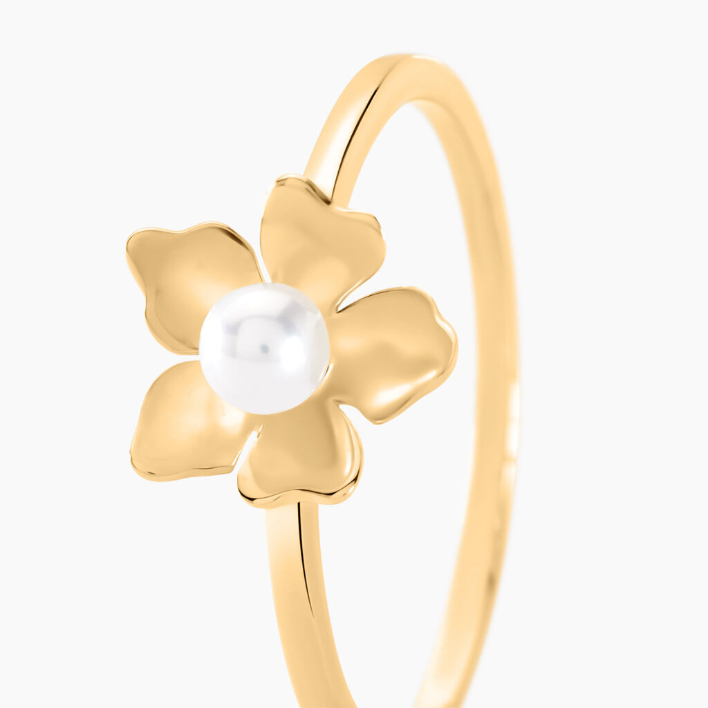 Bague Audley Or Jaune Perle De Culture - Bagues solitaires Femme | Histoire d&rsquo;Or