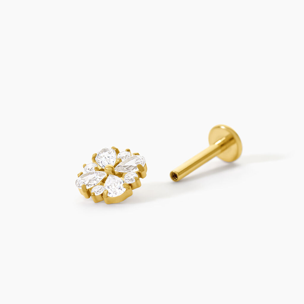 Piercing Stilla Titane Jaune Oxyde De Zirconium - Piercings d'oreilles Femme | Histoire d&rsquo;Or