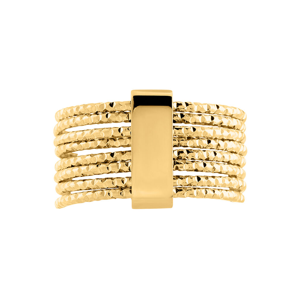Bague Golden Liana Acier Jaune - Bagues fantaisie Femme | Histoire d&rsquo;Or