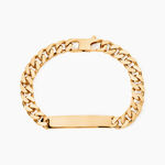 Bracelet Identit&eacute; Clement Plaqu&eacute; Or Jaune - Gourmettes Homme | Histoire d&rsquo;Or