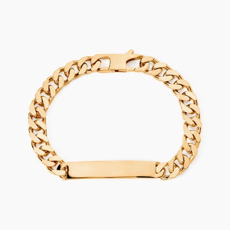 Bracelet Identit&eacute; Clement Plaqu&eacute; Or Jaune - Gourmettes Homme | Histoire d&rsquo;Or