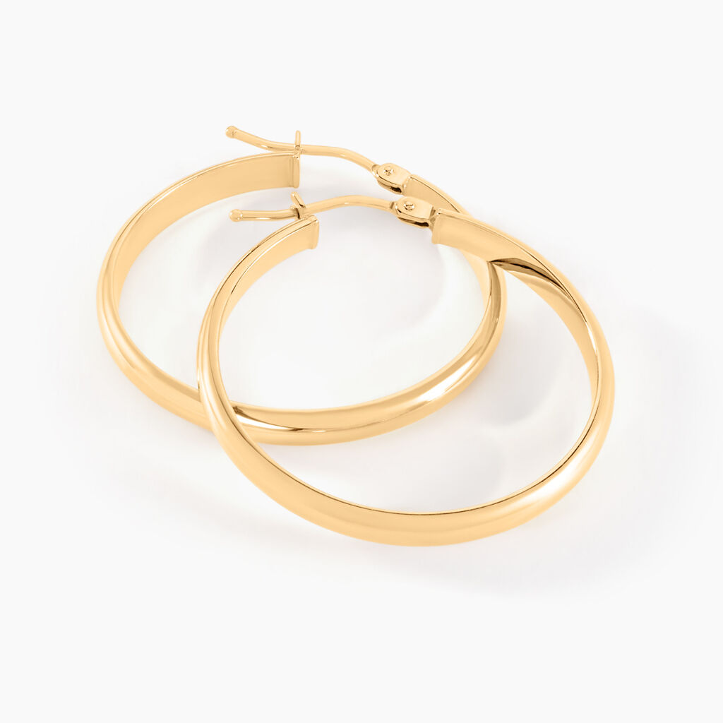 Créoles Shalana Or Jaune - Boucles d'oreilles créoles Femme | Histoire d’Or