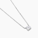 Collier Solitaire One Platine Blanc Diamant - Bijoux Pierres Pr&eacute;cieuses Femme | Histoire d&rsquo;Or