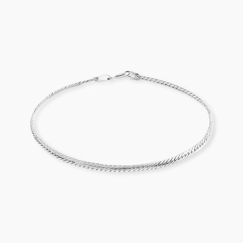 Bracelet Izel Maille Anglaise Or Blanc - Bracelets cha&icirc;ne Femme | Histoire d&rsquo;Or