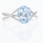 Bague Solitaire Armaelle Or Blanc Topaze - Bagues solitaires Femme | Histoire d&rsquo;Or