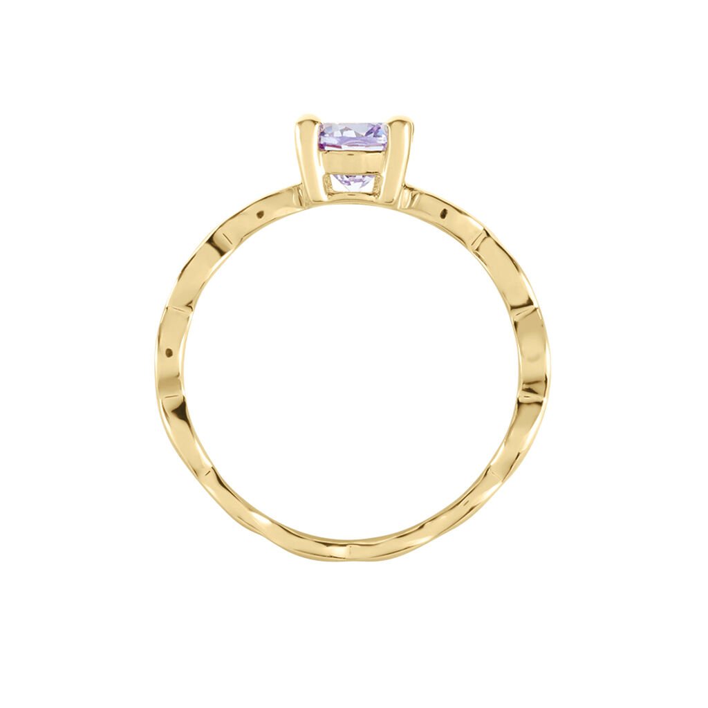 Bague Kurt Plaqué Or Jaune Oxyde De Zirconium - Bagues solitaires Femme | Histoire d’Or