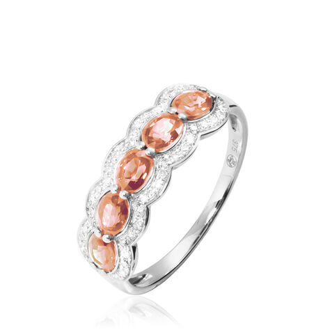 Bague Margaux Or Blanc Morganite Et Diamant - Bagues avec pierre Femme | Histoire d’Or