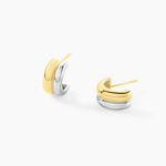 Cr&eacute;oles Perfect Match Argent Bicolore - Boucles d'oreilles cr&eacute;oles Femme | Histoire d&rsquo;Or