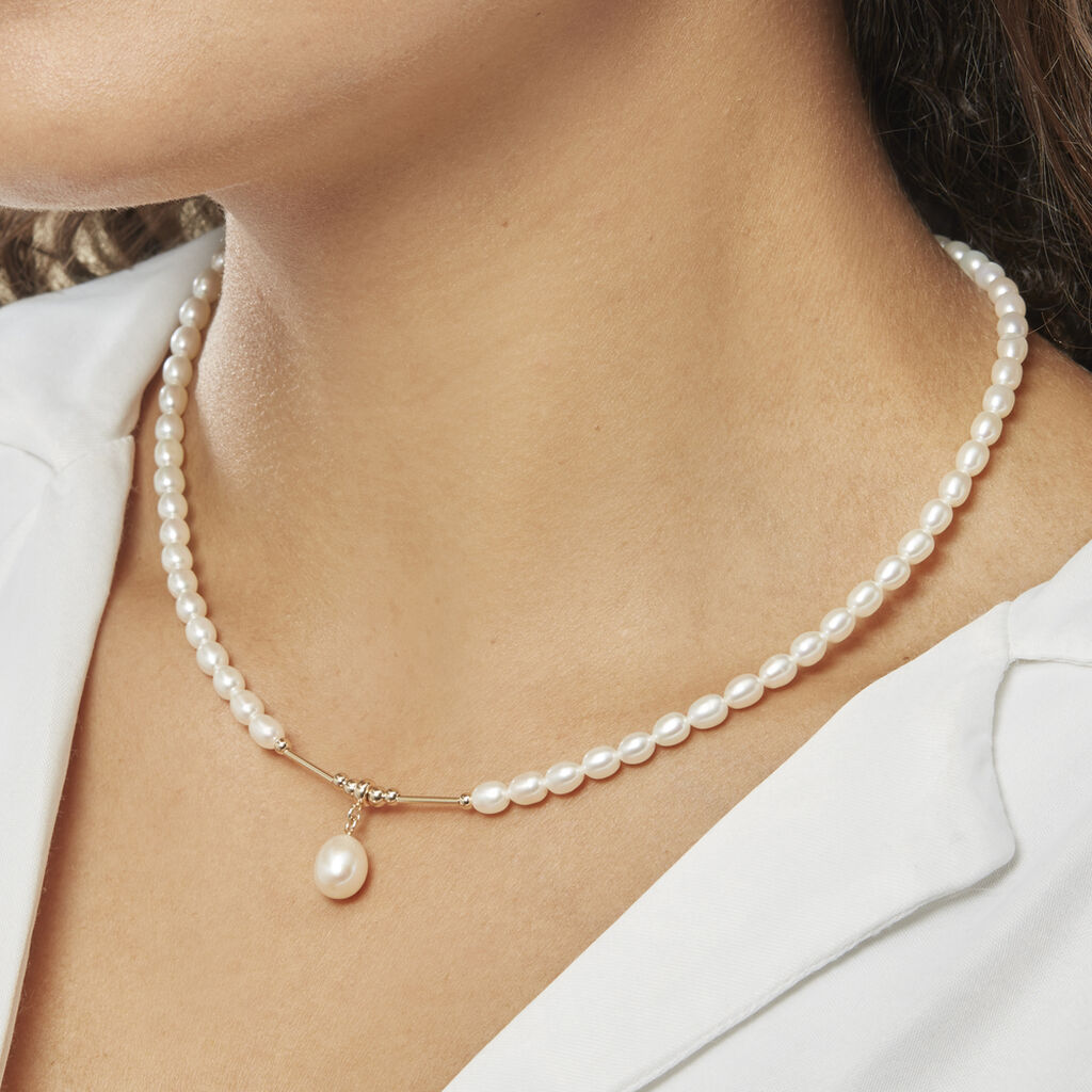 Collier Stella-rose Or Jaune Perle De Culture - Colliers Femme | Histoire d’Or