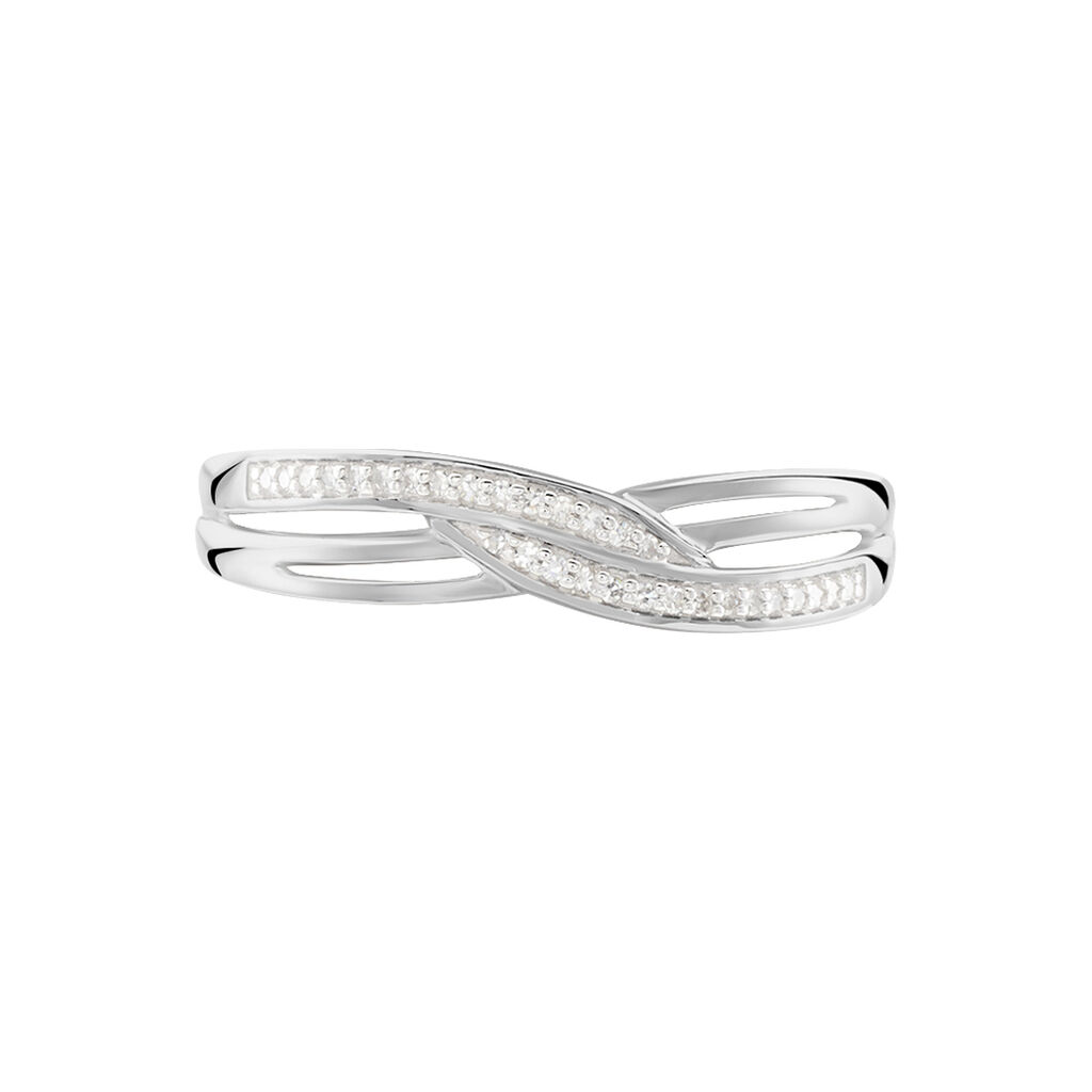 Bague Ilariane Or Blanc Diamant - Bagues avec pierre Femme | Histoire d’Or