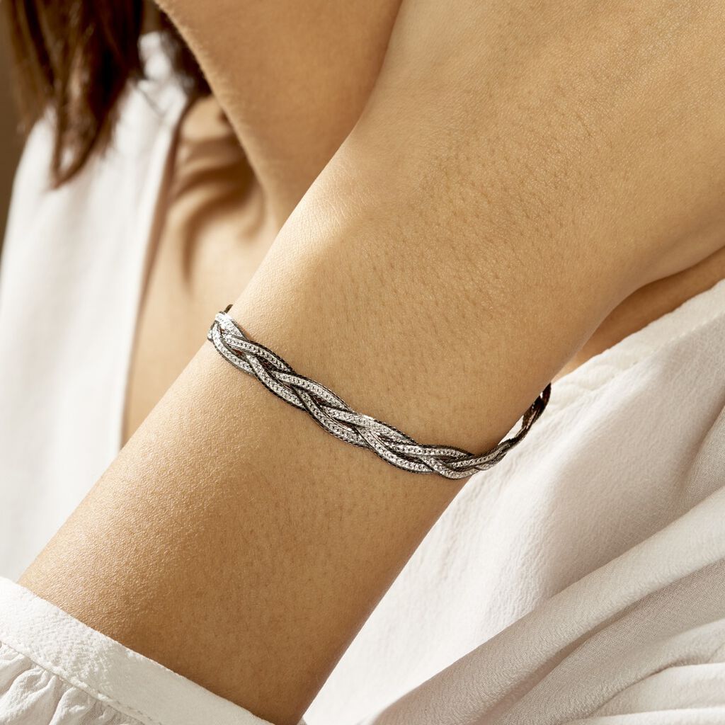 Bracelet Elae Argent Bicolore - Bracelets chaîne Femme | Histoire d’Or