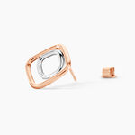 Boucles D'oreilles Pendantes Artahe Carree Or Bicolore - Boucles d'oreilles pendantes Femme | Histoire d&rsquo;Or