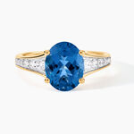 Bague Or Jaune Marie-camille Topaze Oxydes De Zirconium - Bagues solitaires Femme | Histoire d&rsquo;Or