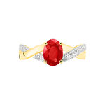 Bague Candice Or Jaune Rubis - Bagues solitaires Femme | Histoire d&rsquo;Or