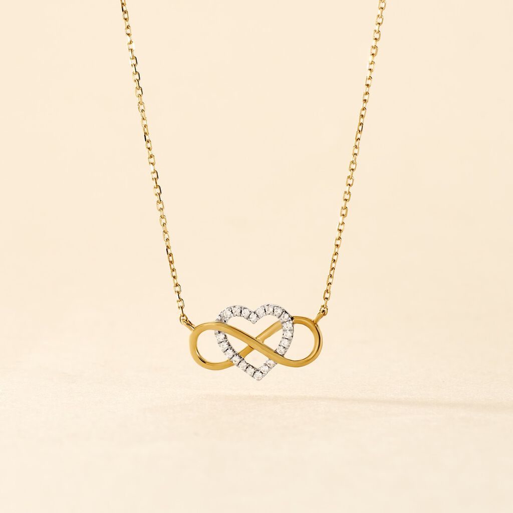 Collier Lacey Or Bicolore Oxyde De Zirconium - F&ecirc;te des m&egrave;res Femme | Histoire d&rsquo;Or