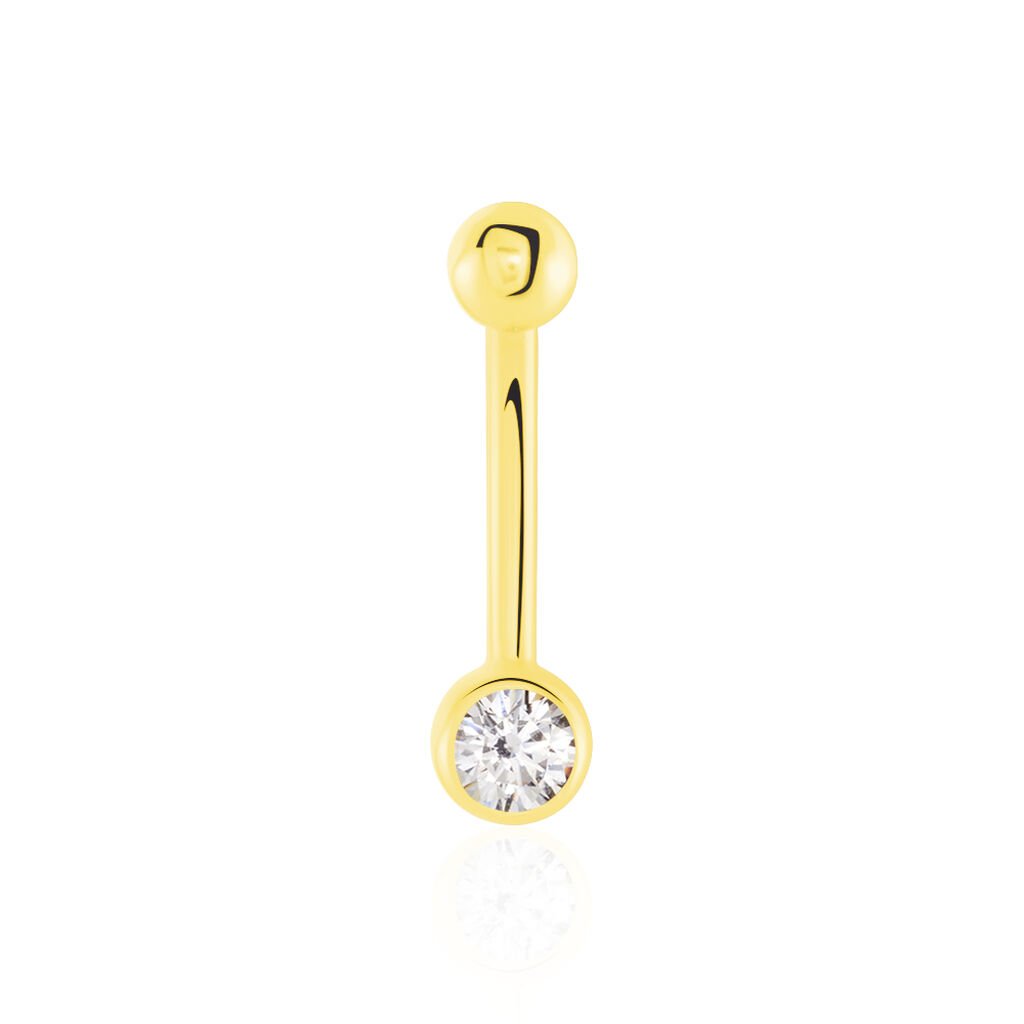 Piercing De Nombril Jan Or Jaune Oxyde De Zirconium